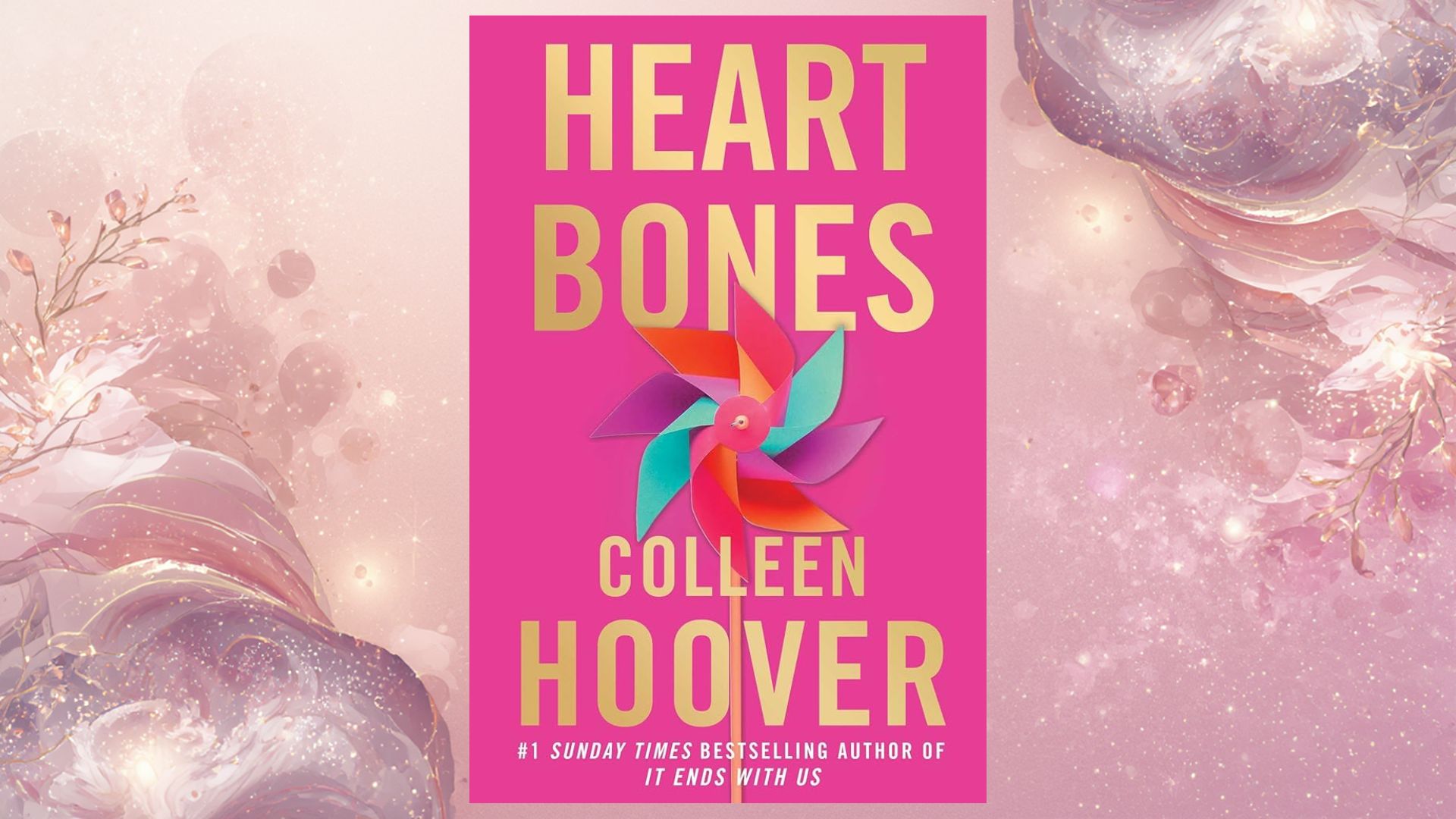 Cover of "Heart Bones" by Colleen Hoover featuring a minimalist design with a heart and abstract background.