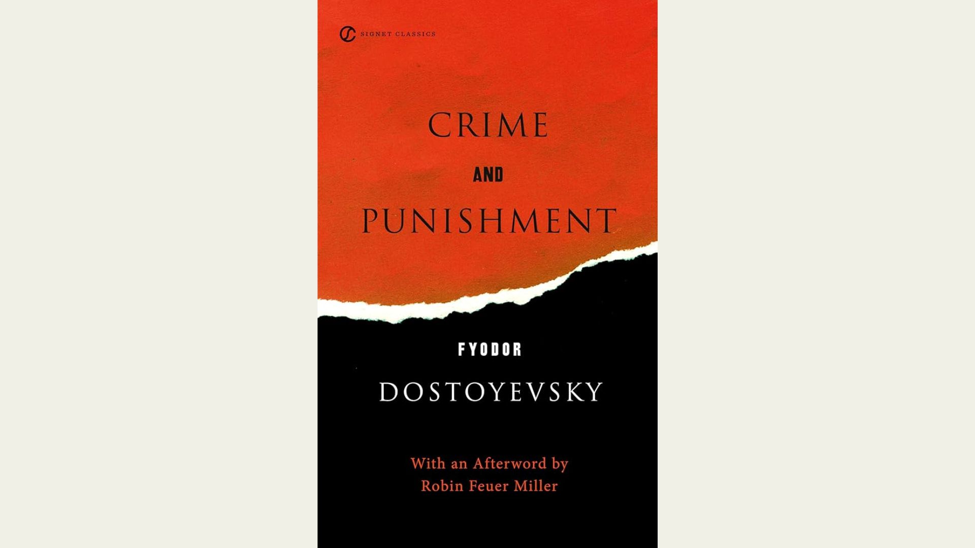 Cover of "Crime and Punishment" by Dostoevsky, featuring a somber design with dark colors and a central figure in distress.