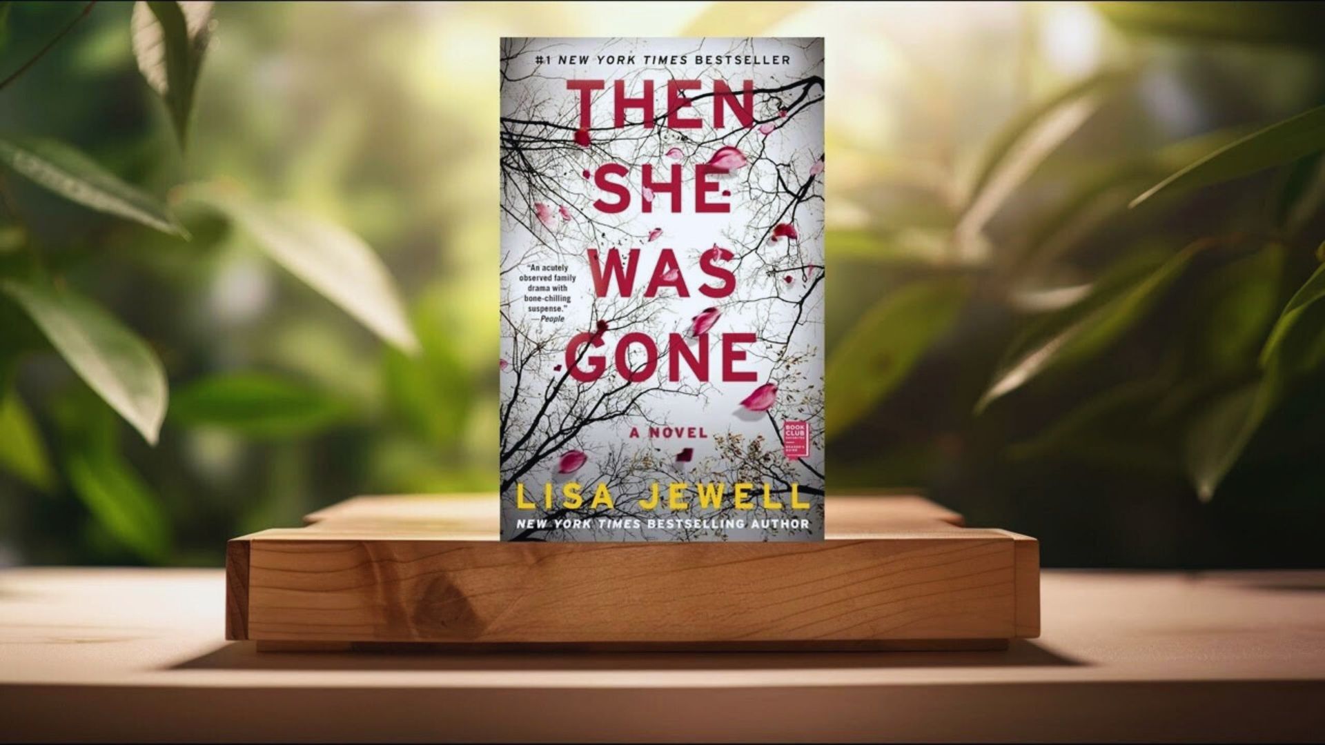 Cover of "Then She Was Gone" by Lea Angel, featuring a mysterious figure fading into a blurred background.