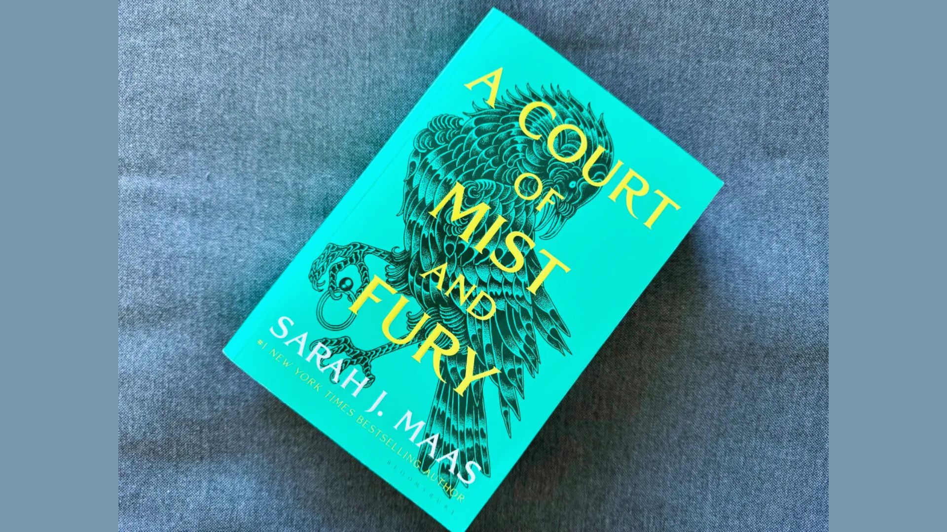 Cover of "A Court of Mist and Fury" by Sarah J. Maas, featuring a mystical landscape with ethereal colors and characters.