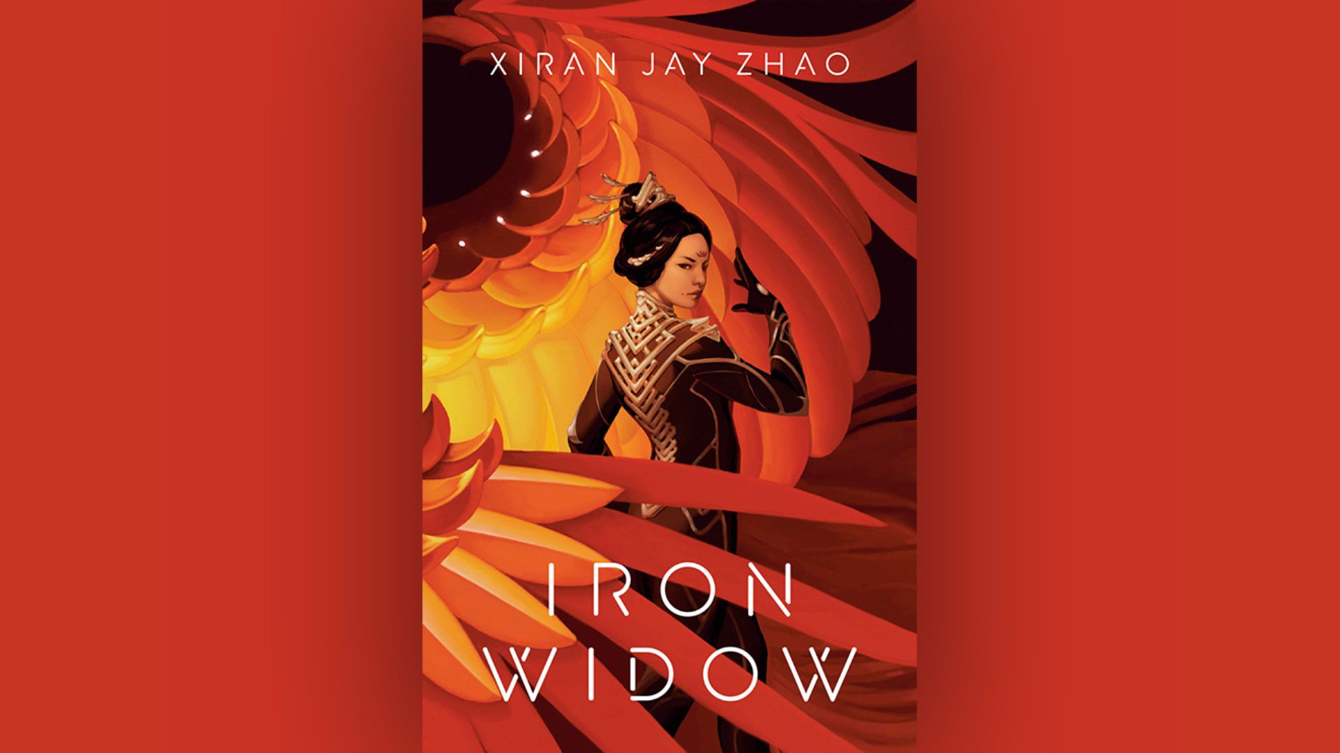 Cover of "Iron Widow" by Chloe Yao, featuring a striking design with bold colors and a central figure in armor.