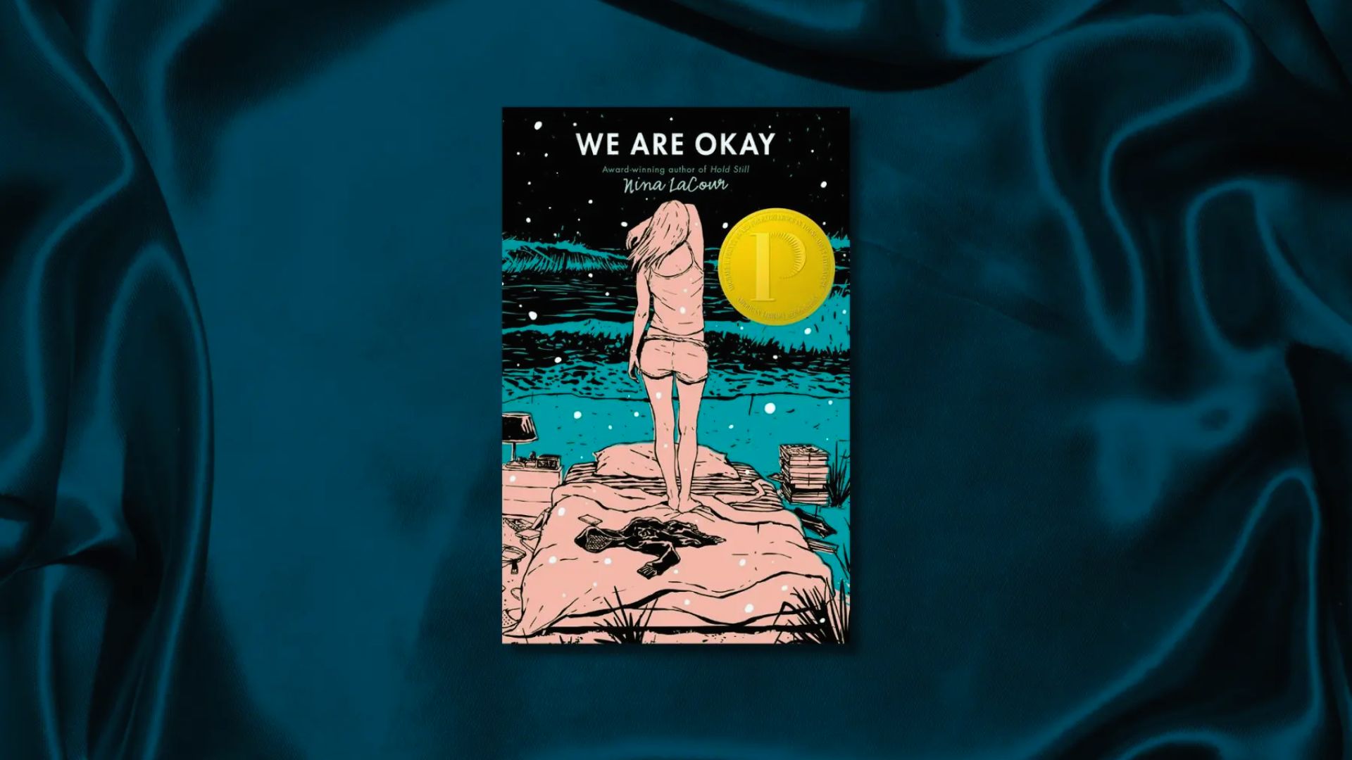 Tarot card titled "We Are Scared," depicting a figure in fear surrounded by dark imagery and ominous symbols.