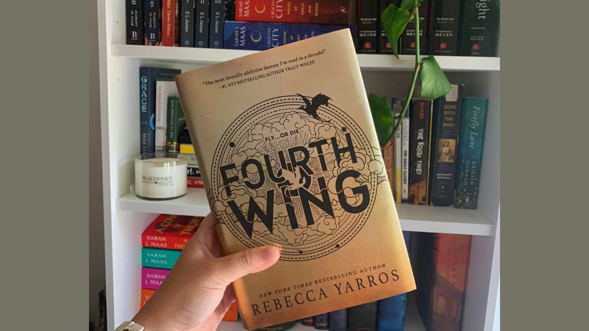Cover of "The Fourth Wing" by Breck Hardy, featuring a dramatic fantasy landscape with a winged creature soaring above.