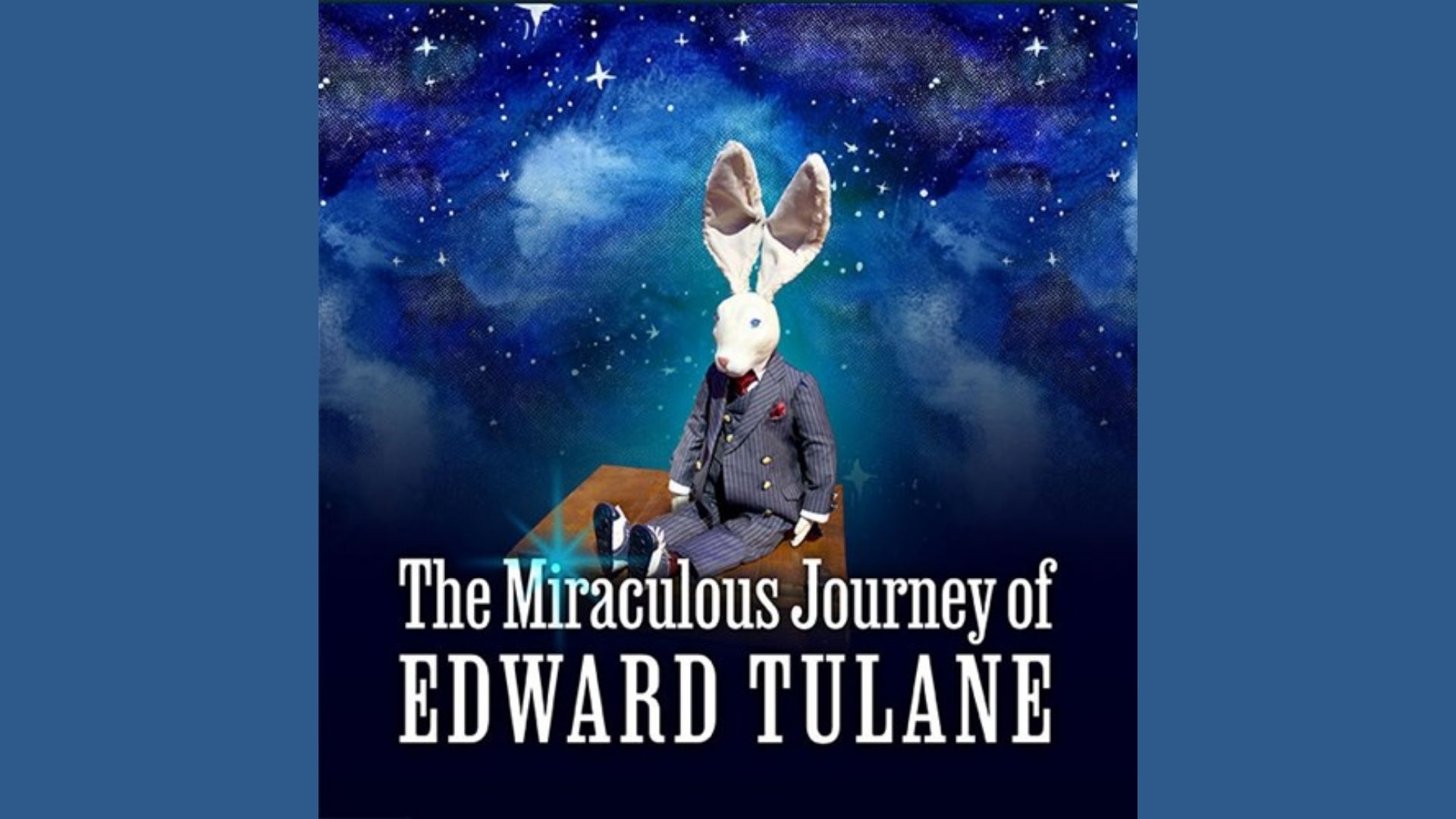 Cover of "The Miraculous Journey of Edward Tulane," featuring a porcelain rabbit against a whimsical background.