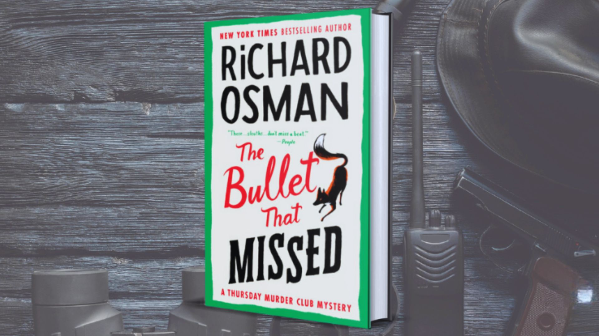 Cover of "The Bullet That Missed" by Richard Osman, featuring a colorful design with bold title and author's name.