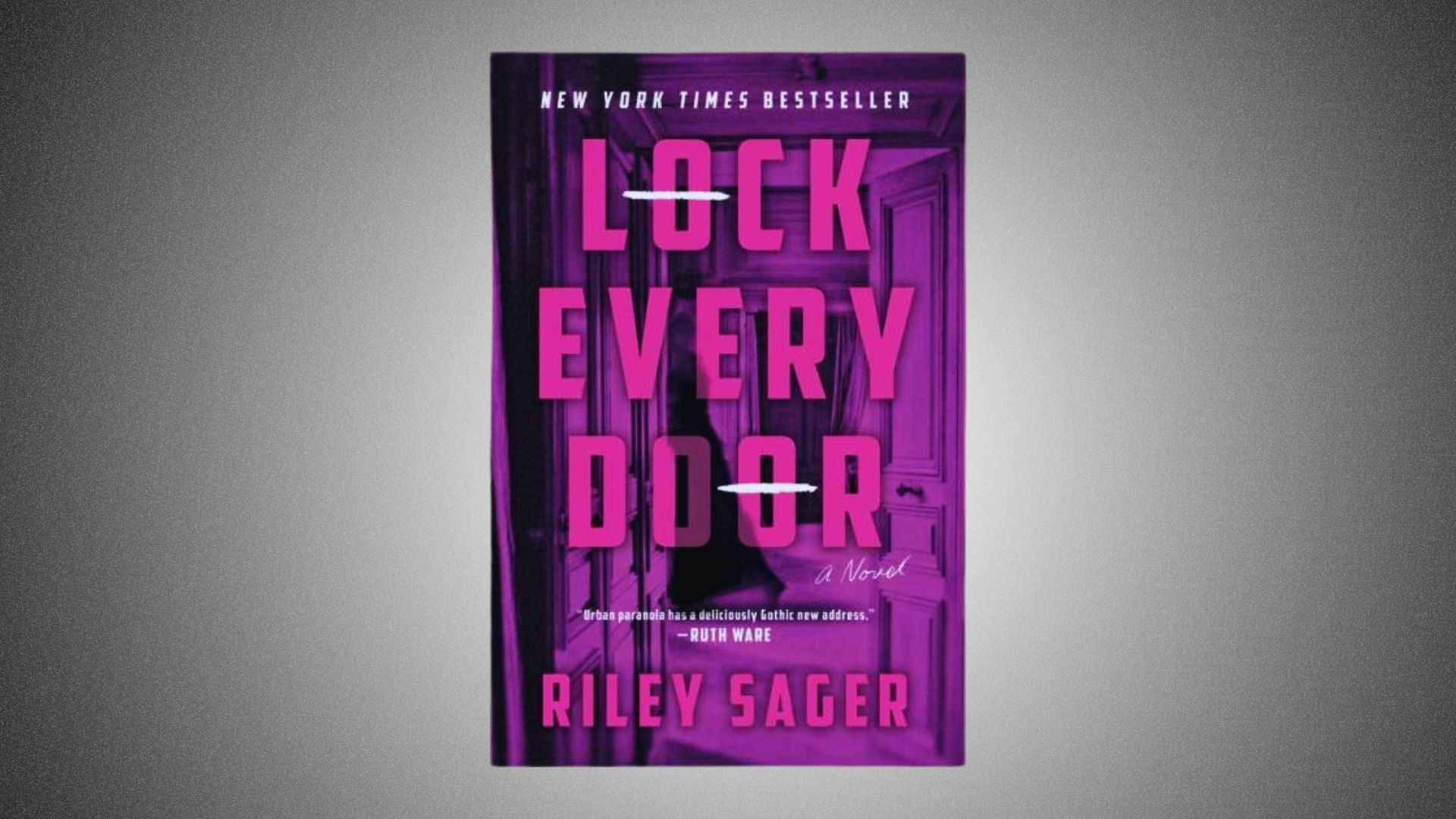 Cover of "Lock Every Door" by Riley Gabriel, featuring a mysterious door and dark, atmospheric colors.
