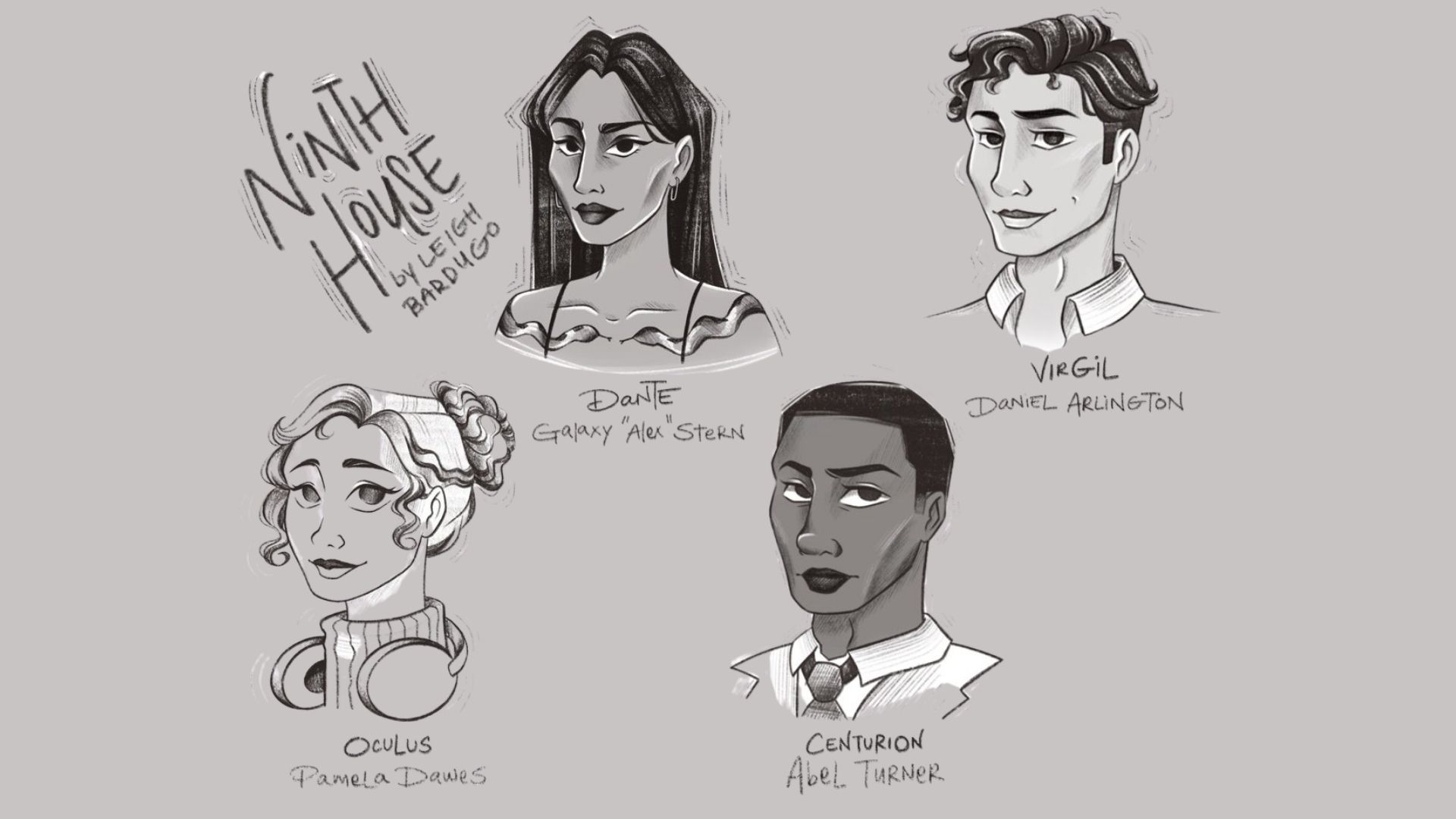 Four sketches depicting individuals with various hairstyles, showcasing diversity in hair types and styles.