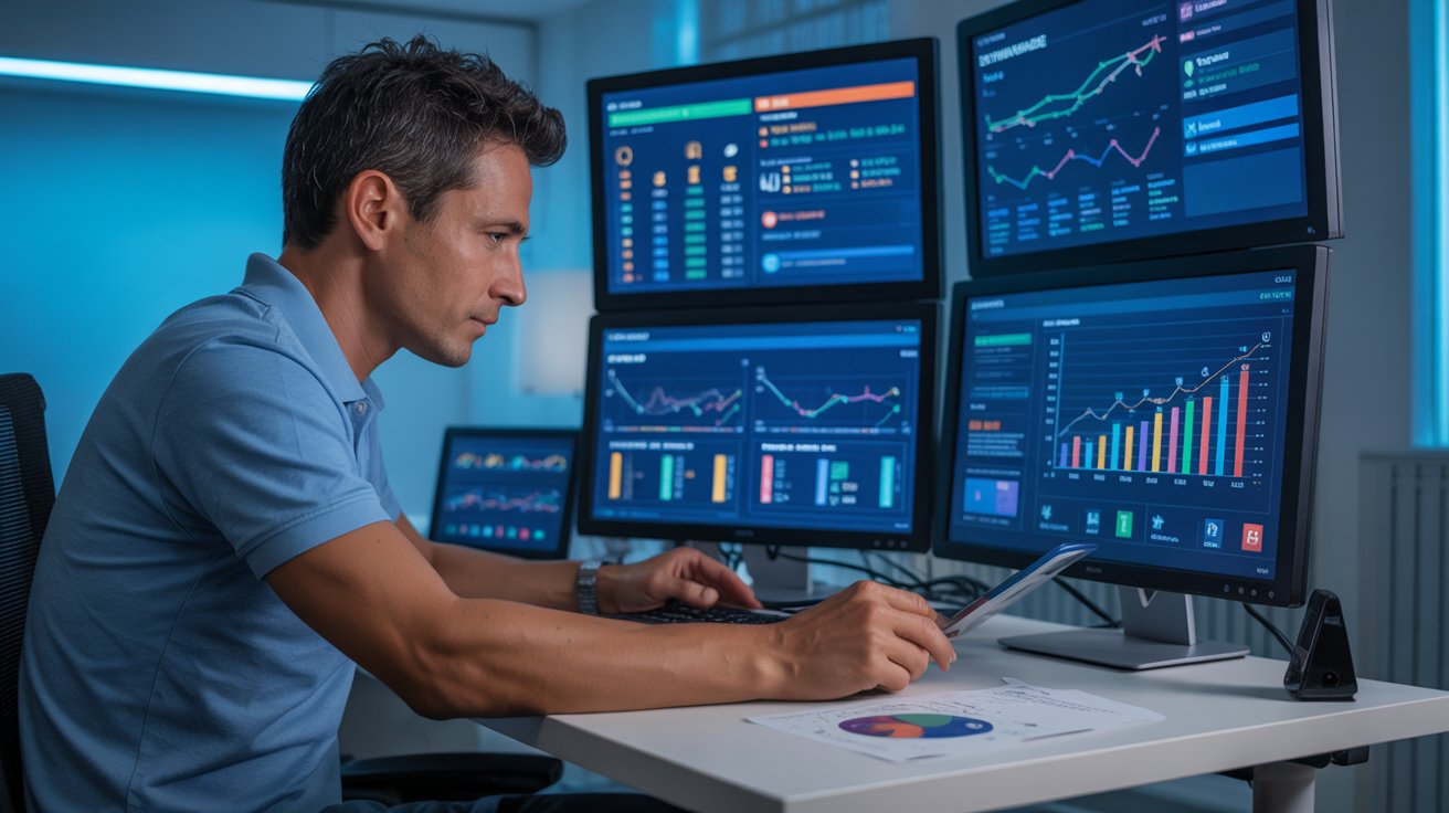 Digital marketing specialist analyzing campaign performance