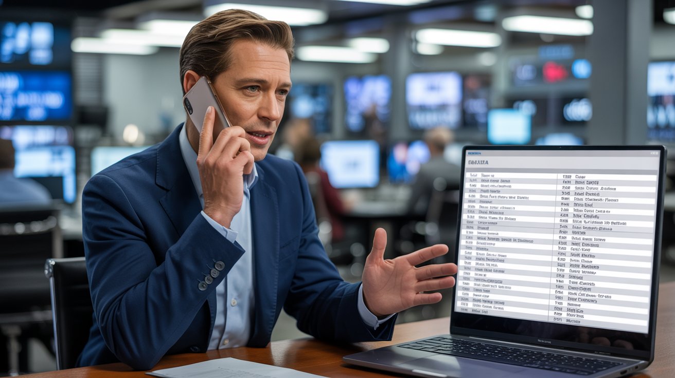 Media relations manager coordinating with journalists