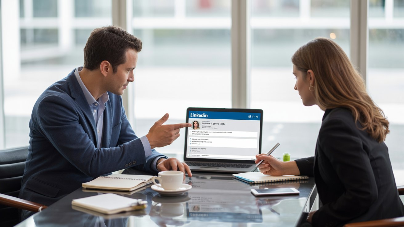 Personal branding consultant helping client build online presence