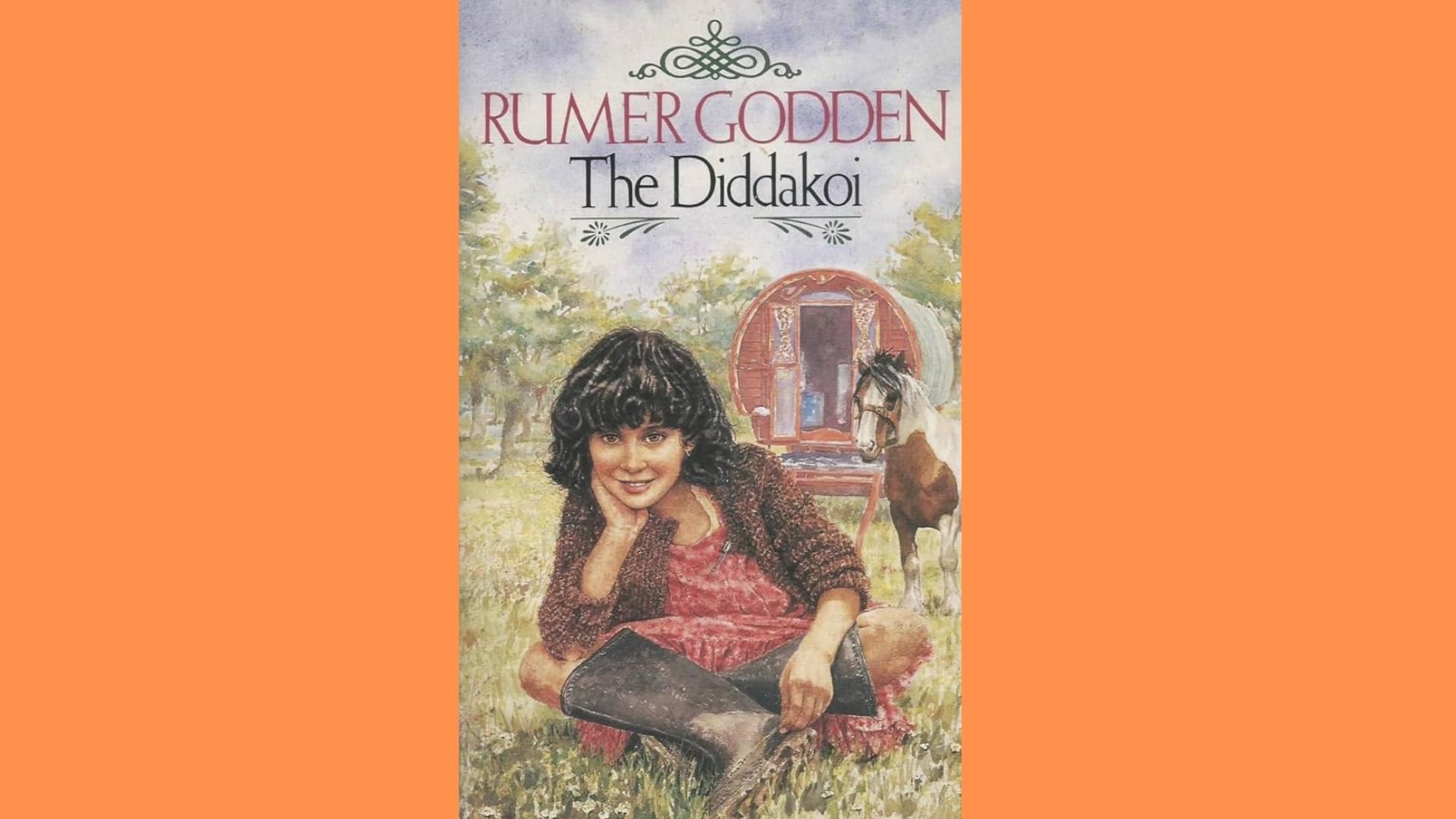 The Diddakoi cover showing a young girl sitting on grass with gypsy caravan and pony behind.