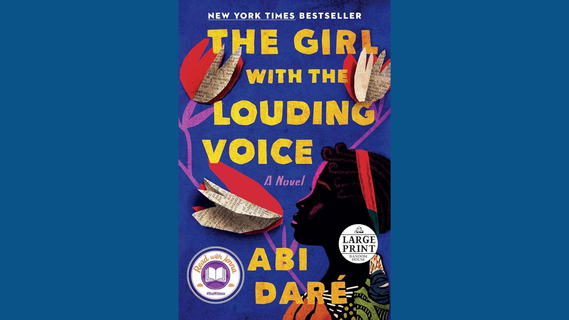 "Cover art for 'The Girl with the Loud Voice' book, showcasing a girl with a bold expression against a colorful background."