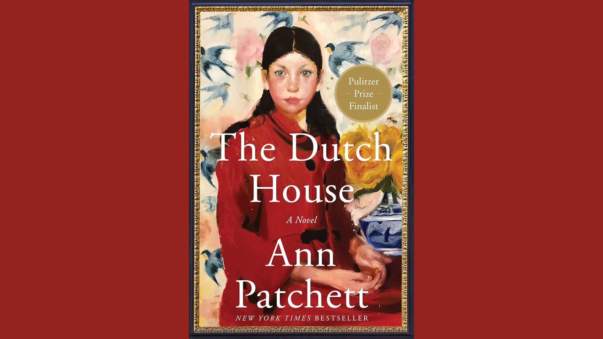"Cover of 'The Dutch House' by Ann Patchett featuring a detailed illustration of a grand house."