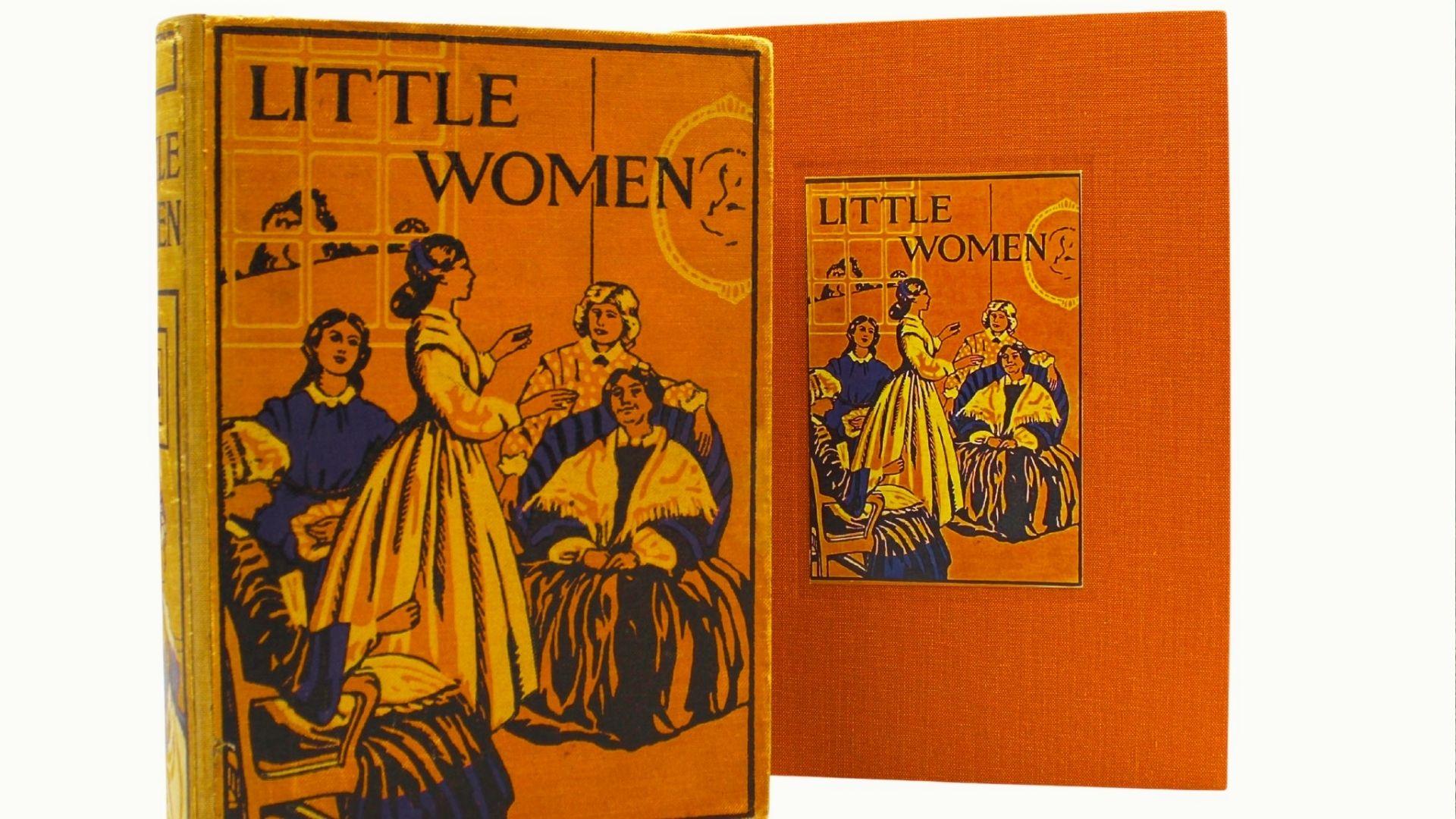 Cover of "Little Women" by Edith Wharton, featuring a classic illustration of the four March sisters in a cozy setting.