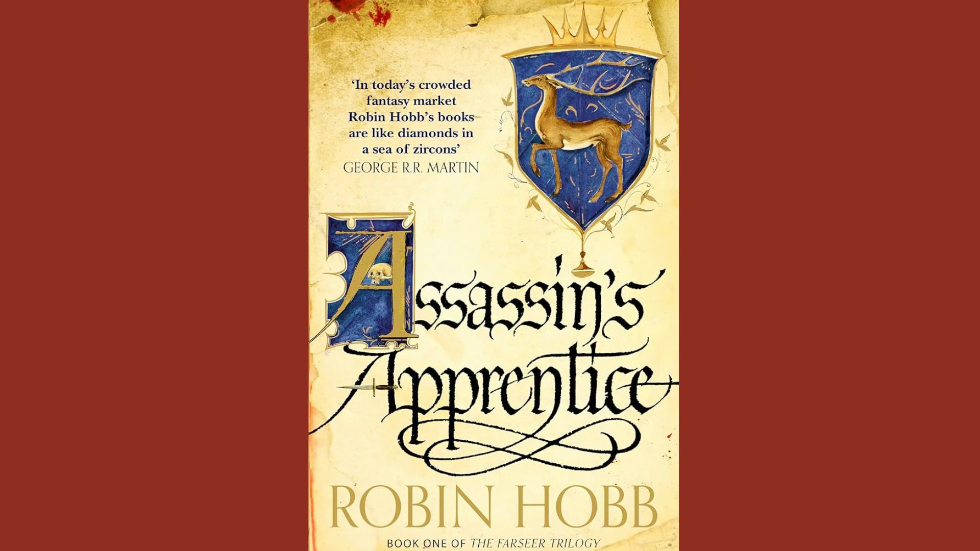 Visual guide to the reading order of Robin Hobb's "Assassin's Apprentice" series, listing titles in chronological order.