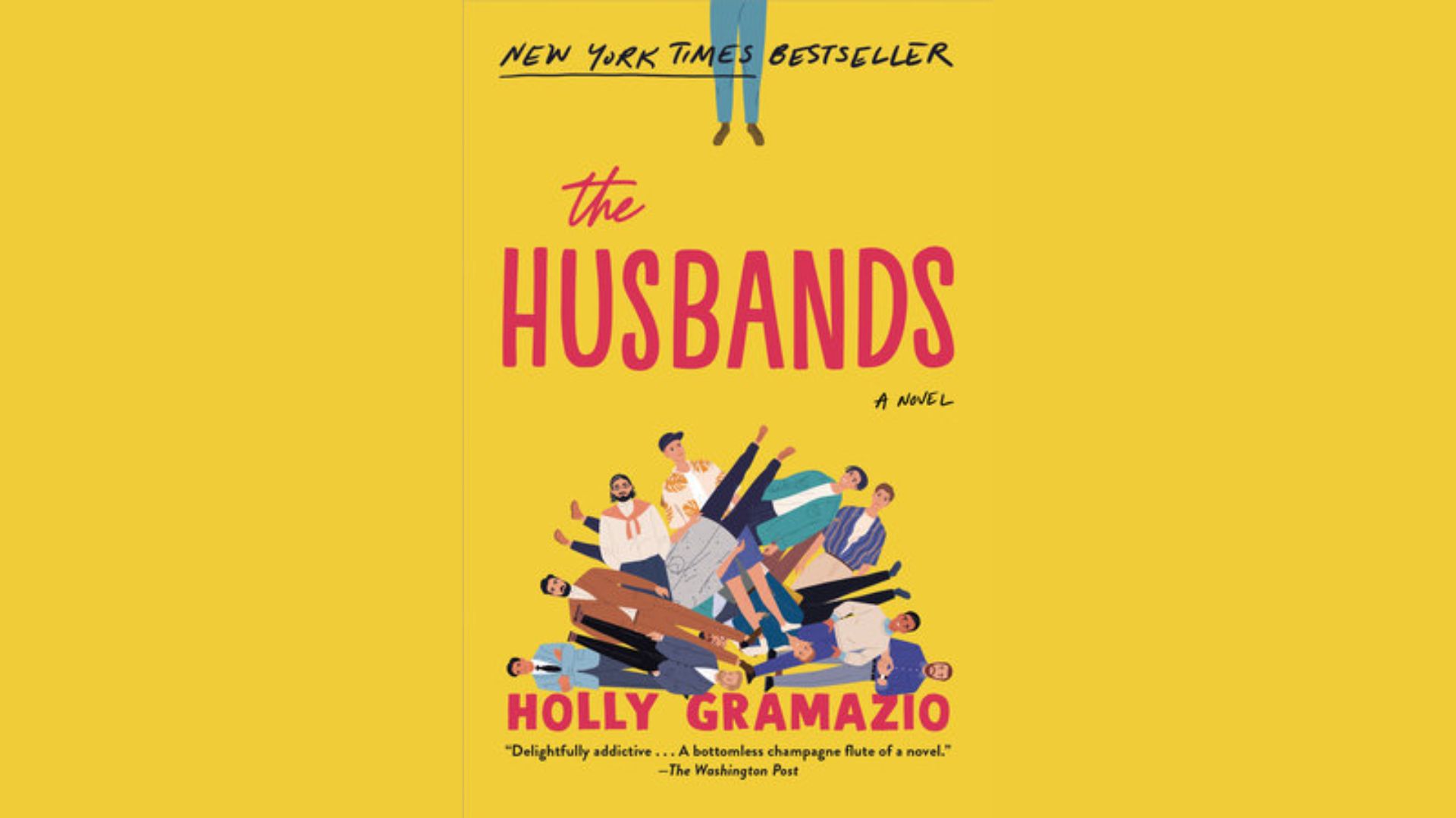 "Cover of 'The Husbands' by Holly Gramazio, featuring a minimalist design with bold typography on a solid background."