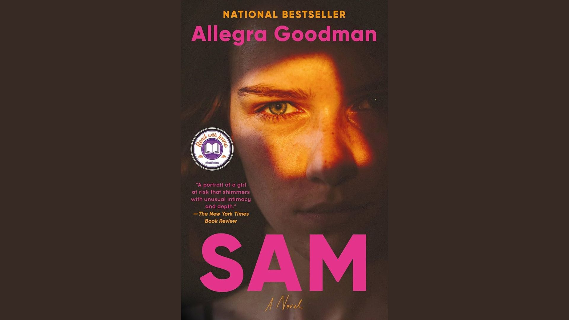 "Cover of 'Sam' by A. Goodman featuring a minimalist design with bold typography and a subtle color palette."