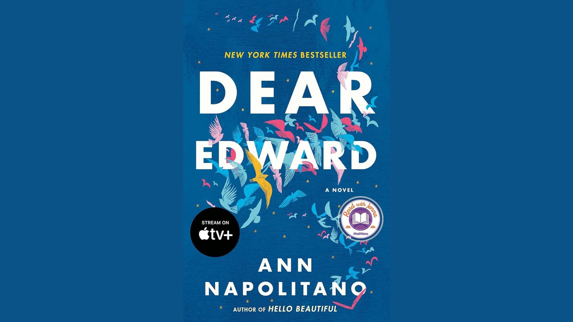 "Book cover of 'Dear Edward' by Ann Napolitano featuring a young boy looking contemplative against a soft background."