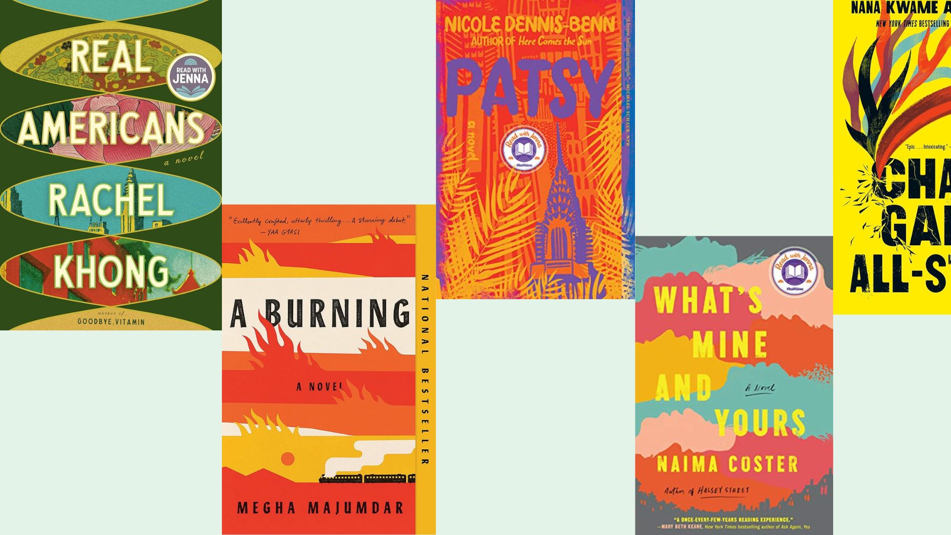 "A collection of the year's best books displayed, showcasing diverse genres and colorful covers."