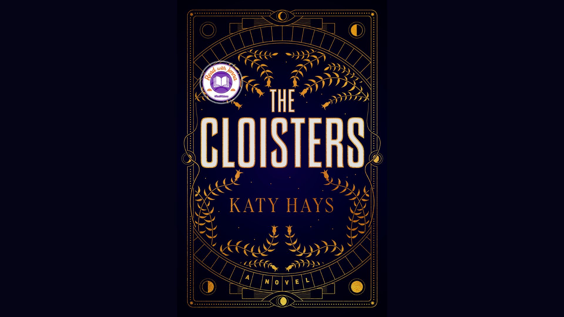 "Cover of 'The Clausters' by Katy Haas, featuring abstract art with bold colors and intricate patterns."