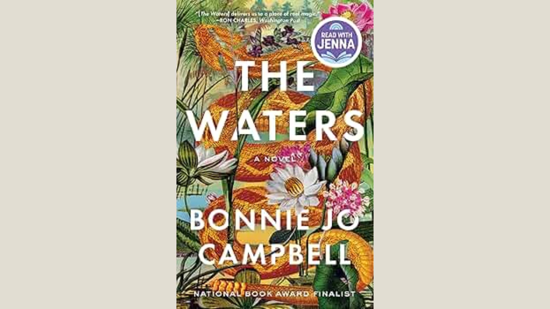 "Cover of 'The Waters, featuring a serene water scene with lush greenery and a tranquil atmosphere."