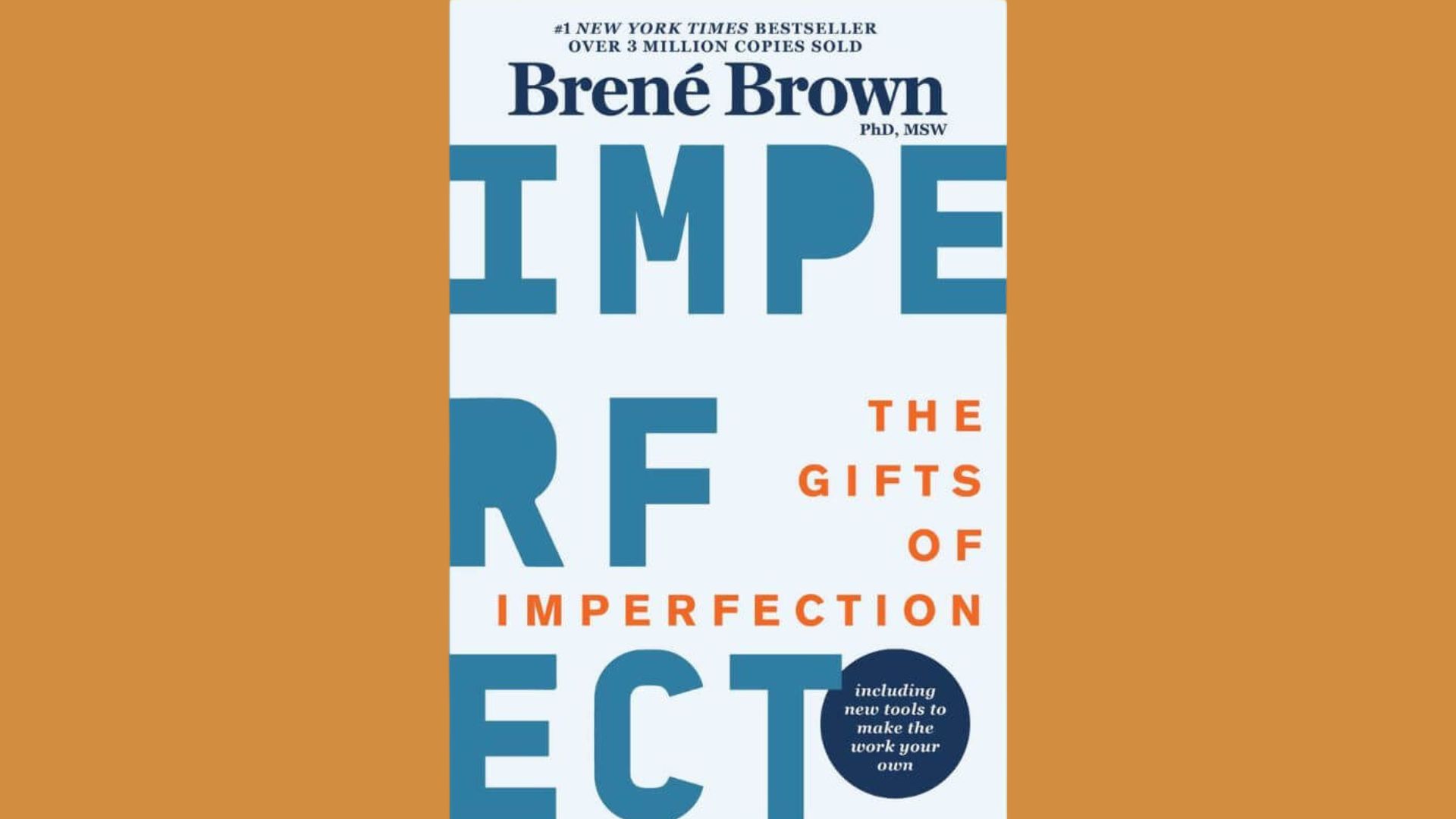 Book cover of "The Gifts of Imperfection," featuring a minimalist design with a focus on self-acceptance and authenticity.