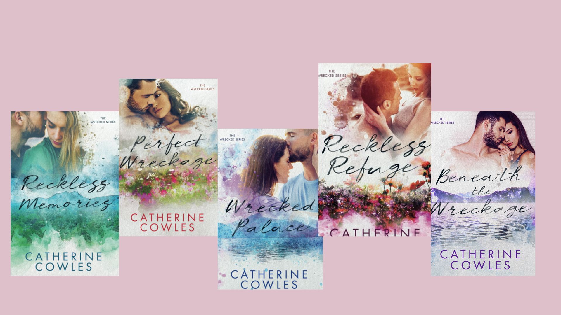 Beautiful book covers from the Wrecked Series by Catherine Cowles.