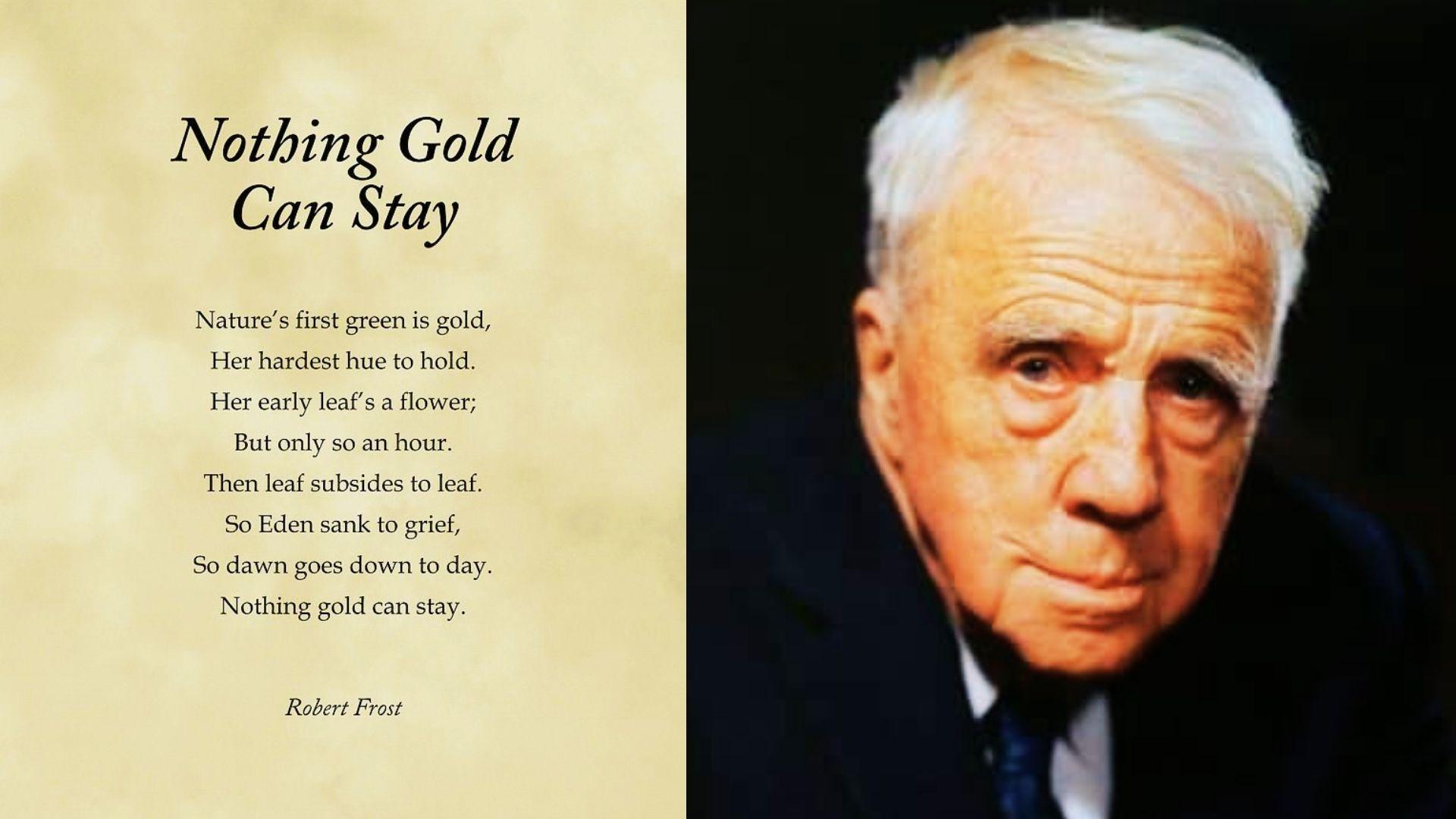 picture of Robert Frost and his poem.