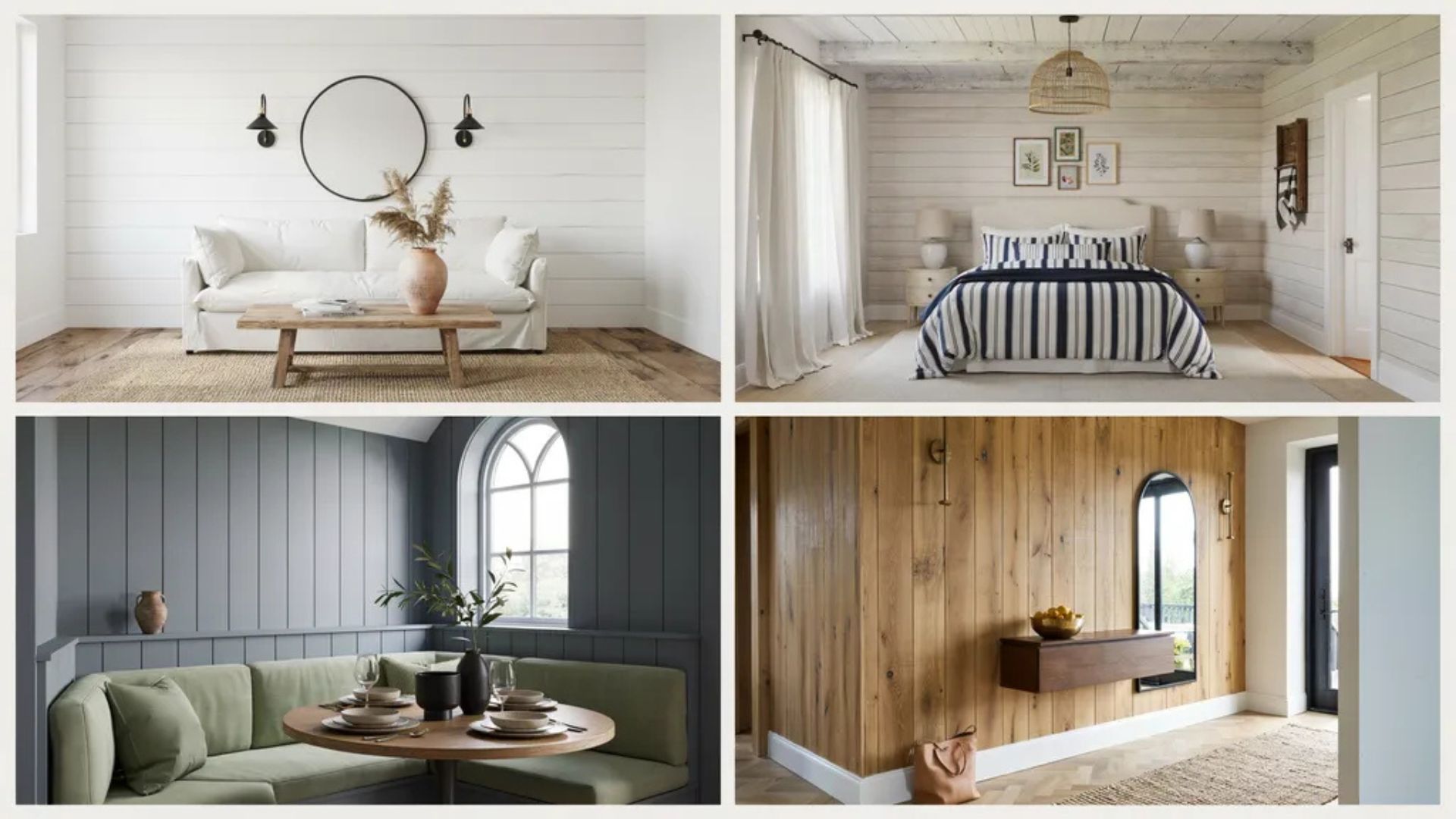Creative shiplap accent wall ideas for different rooms.