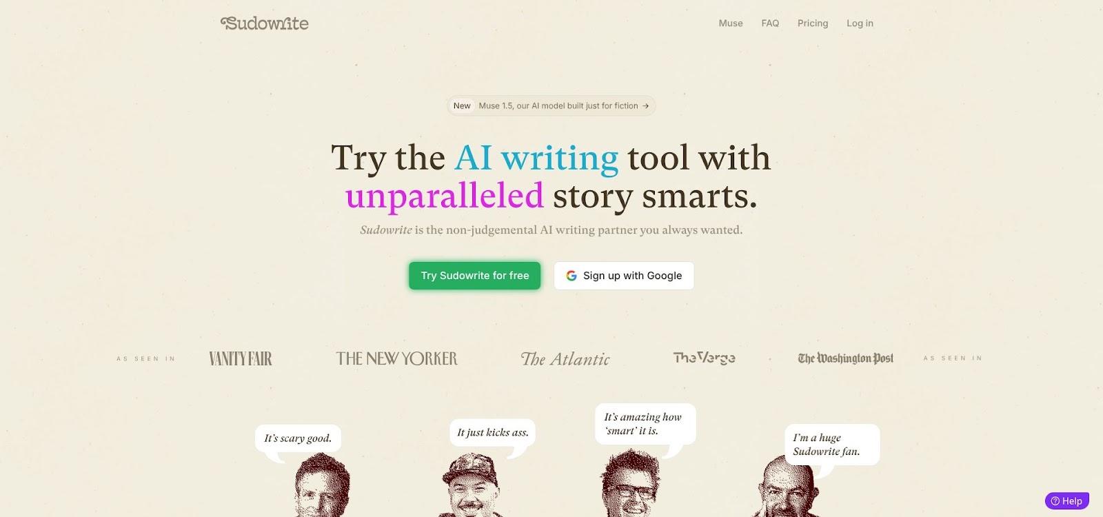3. Sudowrite: Best for Writers Who Know the Final Beat