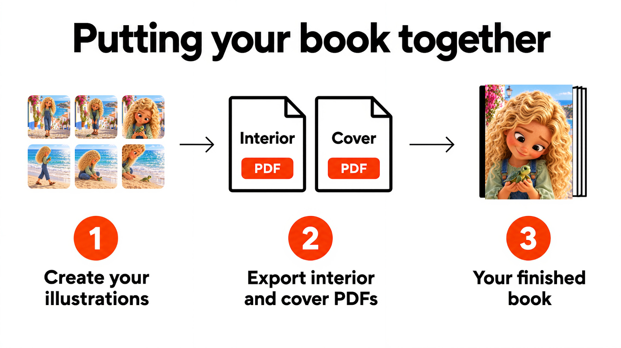 Combine illustrations with text